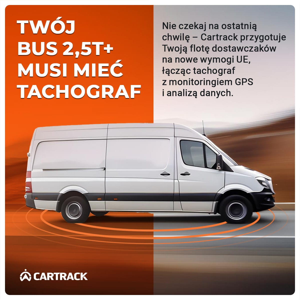 Samochód dostawczy z tachografem